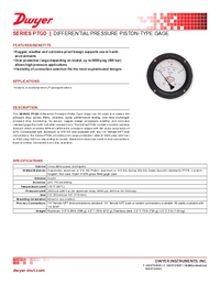 Thumbnail of document Data Sheet - PTGD Differential Pressure Piston-Type Gage
